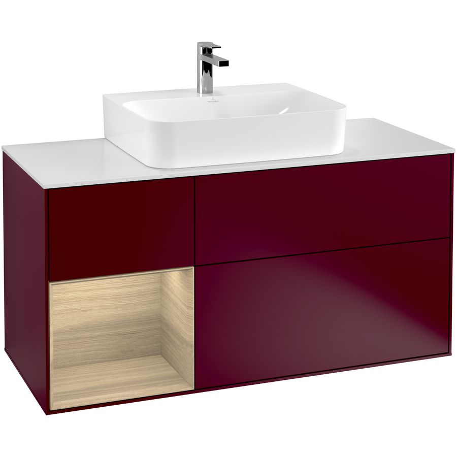 Wastafelonderkast Finion 1200x603x501mm Peony Matt Lacquer F161PCHB