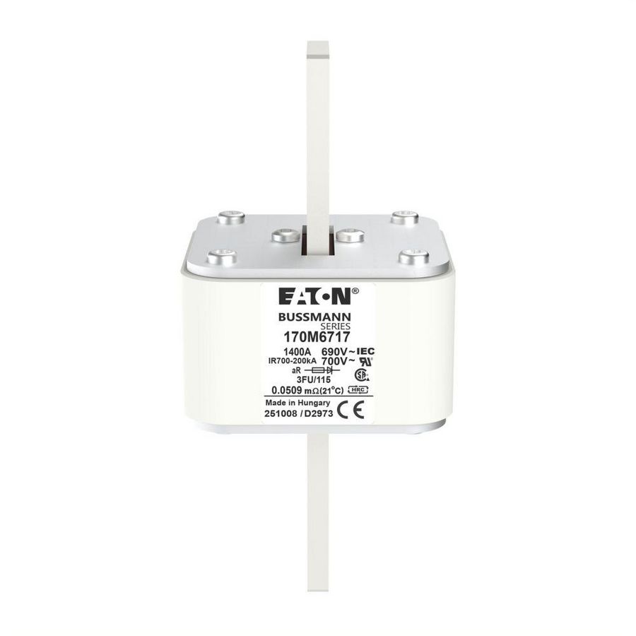 Zekering hoge snelheid 1400A AC 690V 200kA size 3 67x92x1