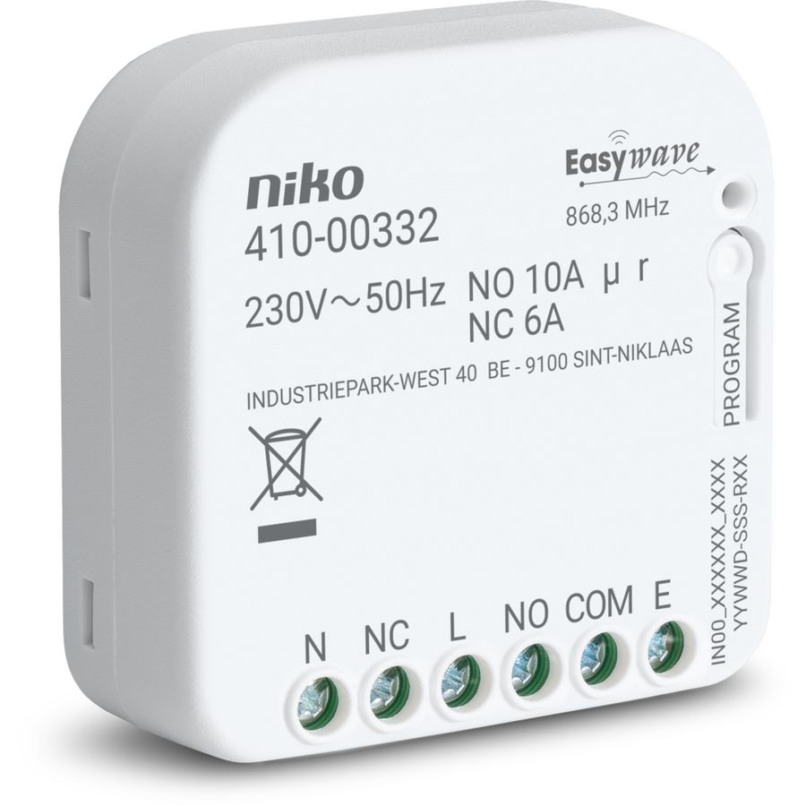 RF-ontvanger, potentiaalvrij, 1 wisselcontact, inbouw