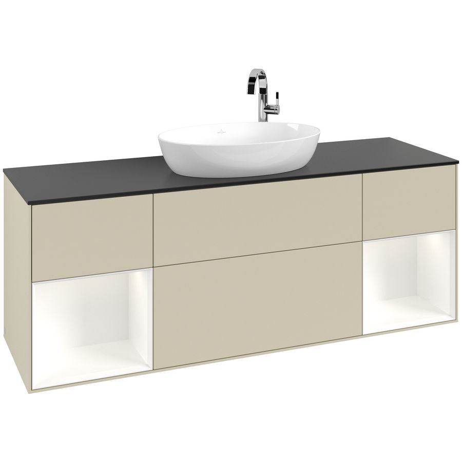 Wastafelonderkast Finion 1600x603x501mm S.Grey Matt Lacquer F982MTHJ