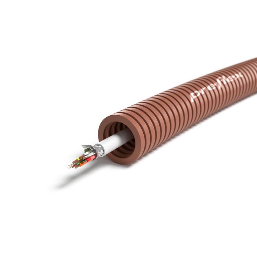 Rol a 100mtr. voorbedrade flexibele buis PREFLEX B6 E Alarm 6x0,22