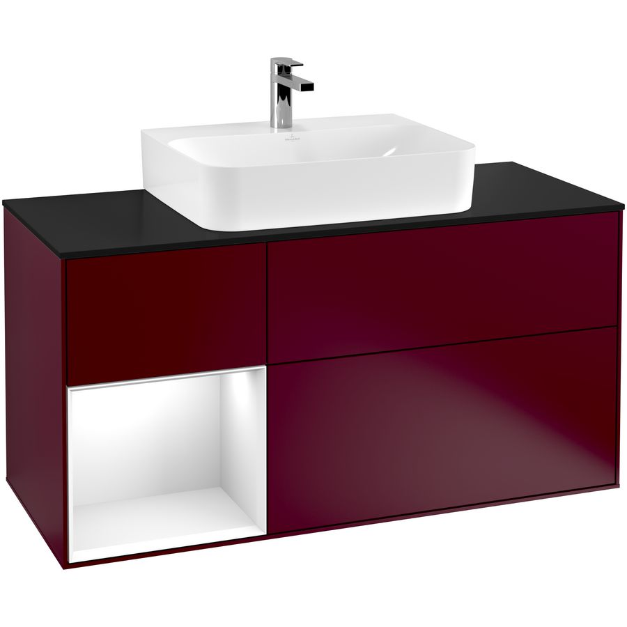 Wastafelonderkast Finion 1200x603x501mm Peony Matt Lacquer F162GFHB