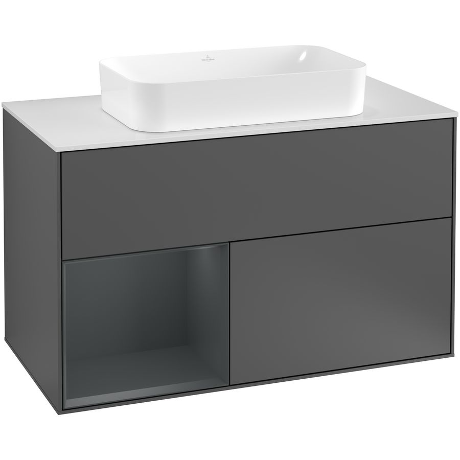 Wastafelonderkast Finion 1000x603x501mm Antr. Matt Lacquer G241HGGK