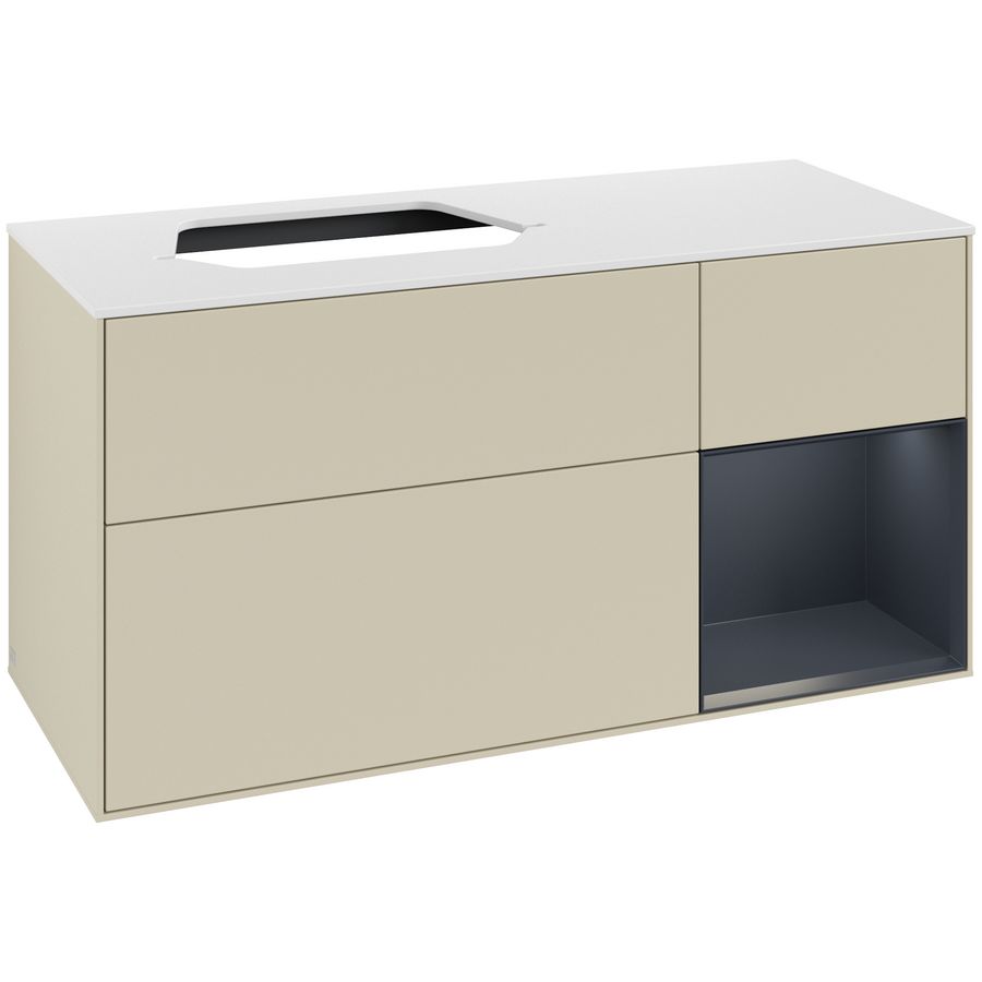 Wastafelonderkast Finion 1200x603x501mm S.Grey Matt Lacquer G401HGHJ