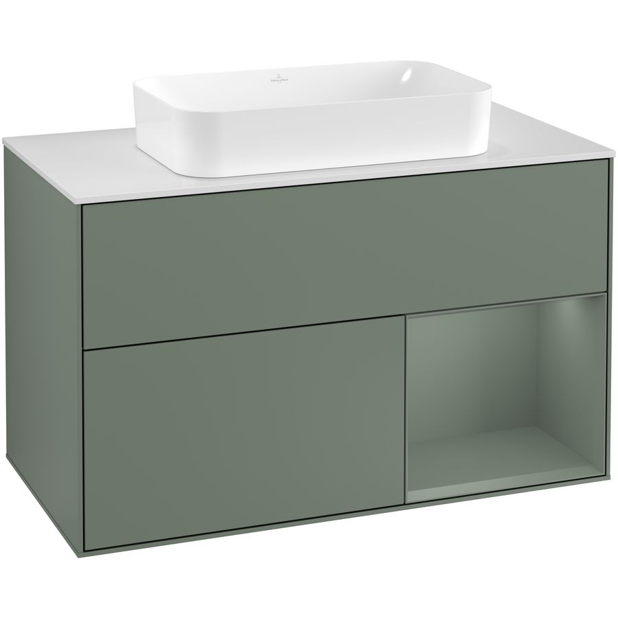 Wastafelonderkast Finion 1000x603x501mm Olive Matt Lacquer G251GMGM