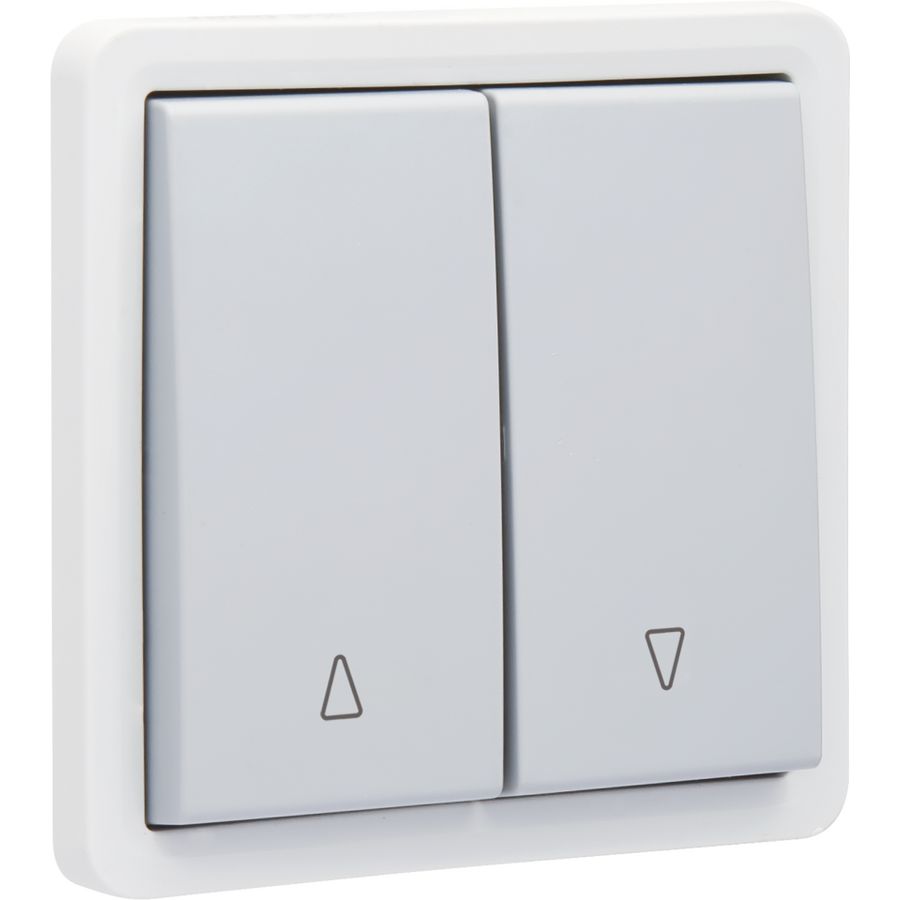 Spuitwaterdichte rolluikdrukknop 10A/250Vac schroef grijs