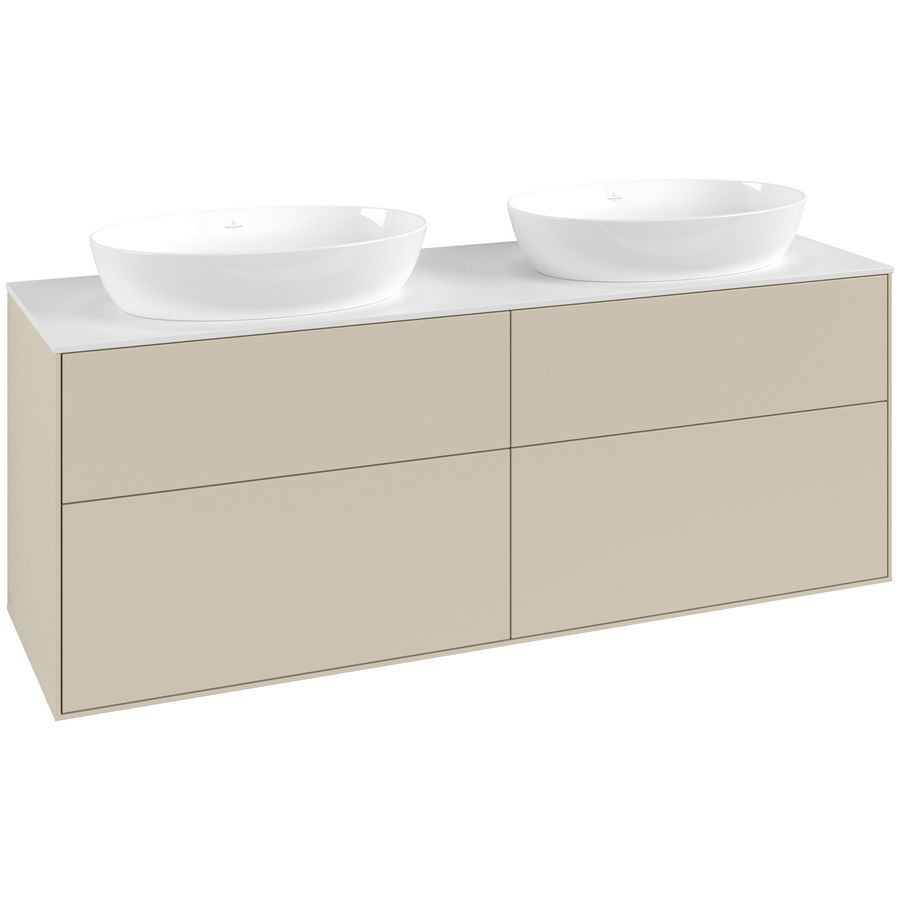 Wastafelonderkast Finion 1600x603x501mm S.Grey Matt Lacquer FA8100HJ