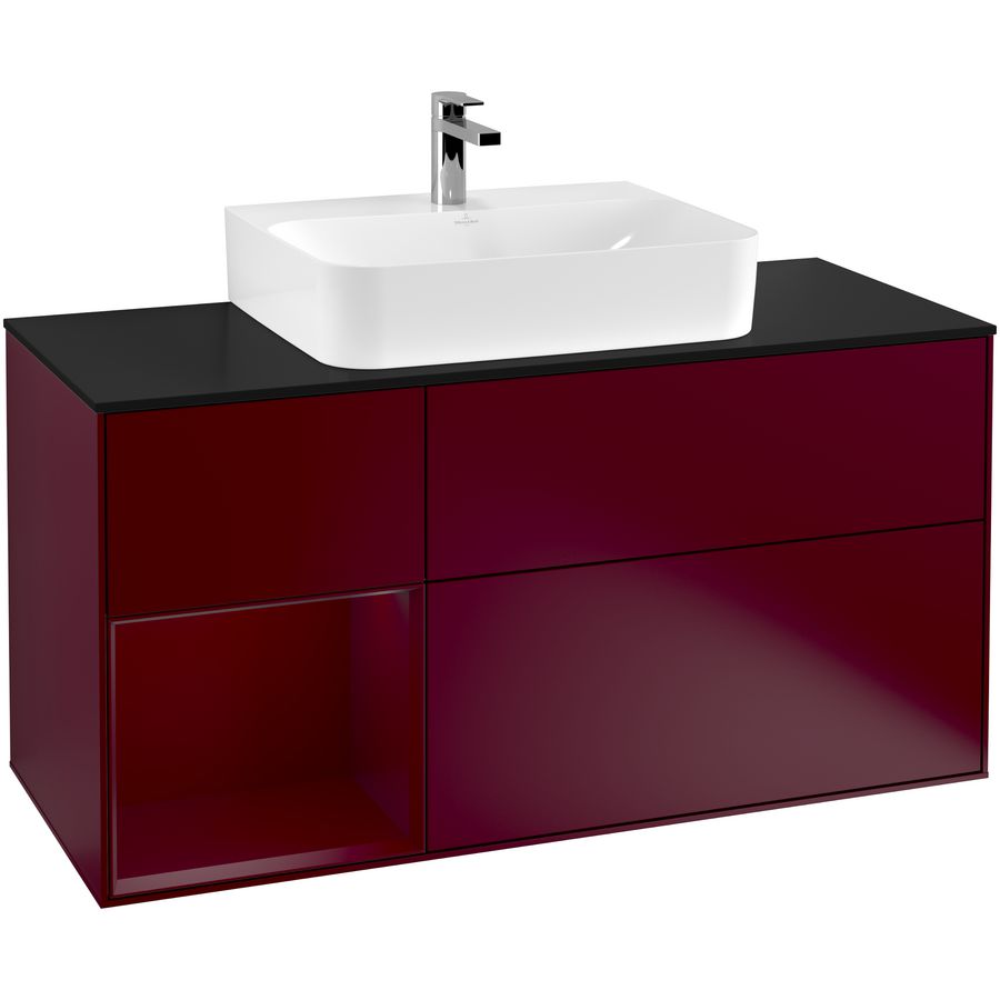 Wastafelonderkast Finion 1200x603x501mm Peony Matt Lacquer F162HBHB