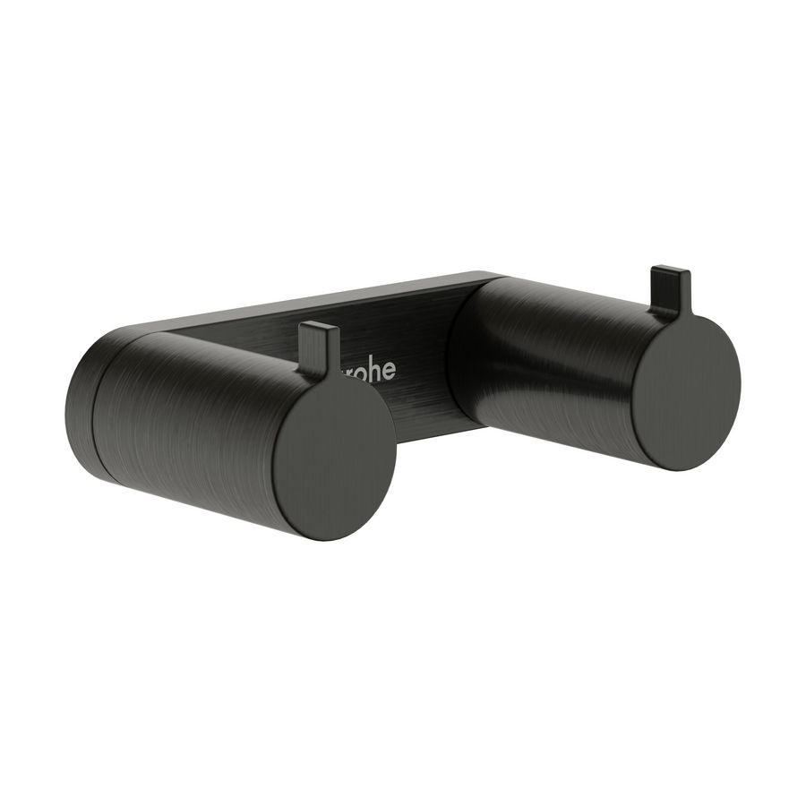 AddStoris S dubbele haak Brushed Black Chrome