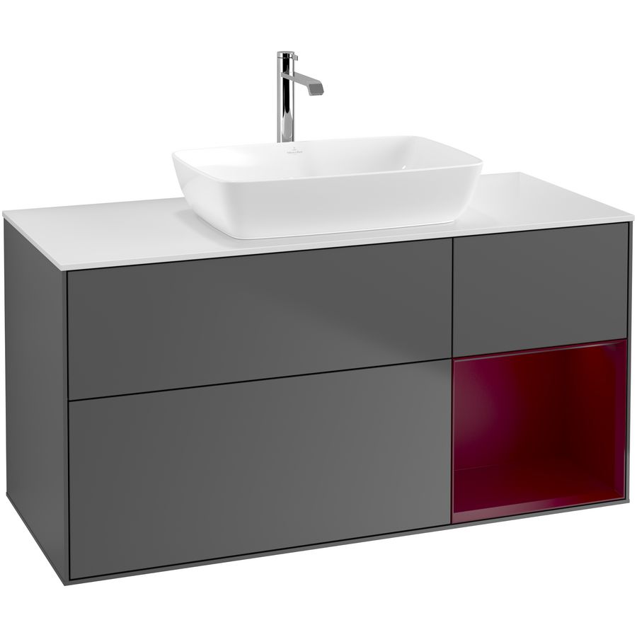 Wastafelonderkast Finion 1200x603x501mm Antr. Matt Lacquer F831HBGK