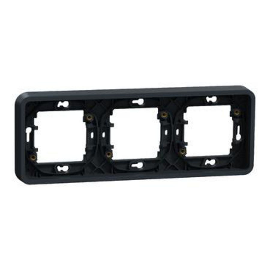 Inbouwdoos 3-voudig horizontaal IP55 Grijs/Antra Mureva Styl
