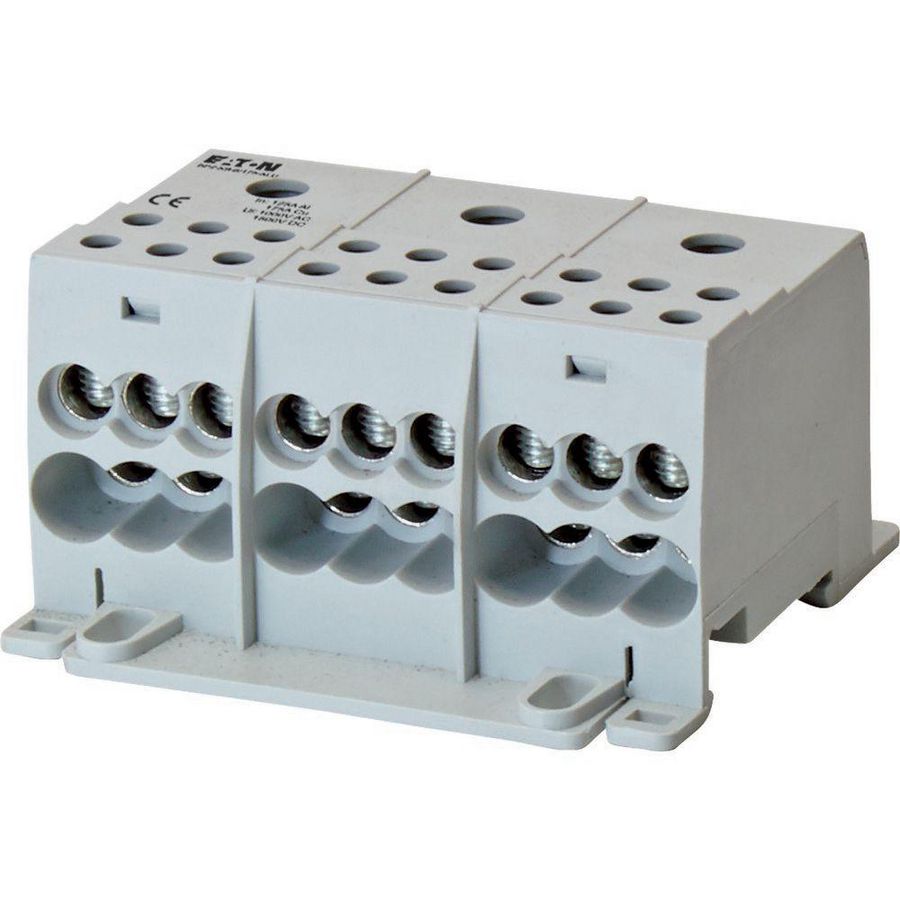 Klemmenblok 3-polig 175A 1+6 terminals ALU
