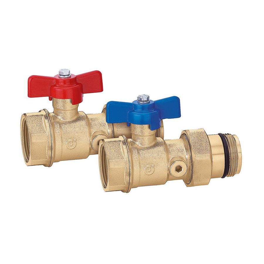 Set kogelafsluiters met staartstuk 1"x1.1/4