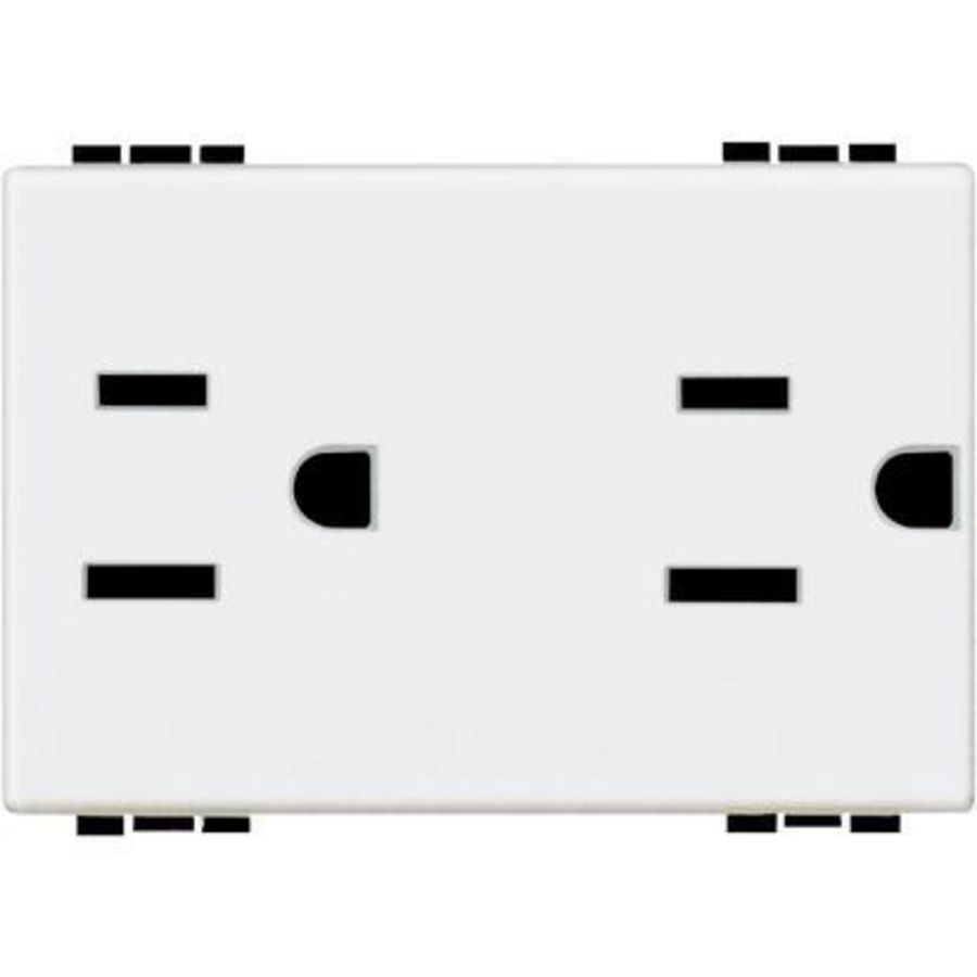 Wandcontactdoos USA 2P + a 2-voudig 3 module Livinglight