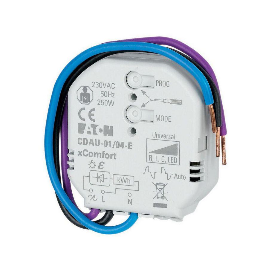 Dimactor, universeel, inbouw 250W, 230VAC met energie meetsensor Eaton
