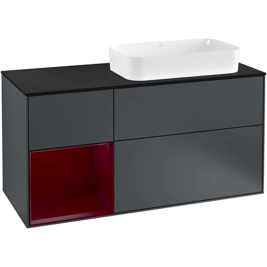 Wastafelonderkast Finion 1200x603x501mm Mid.Blue Matt Lacquer G272HBHG