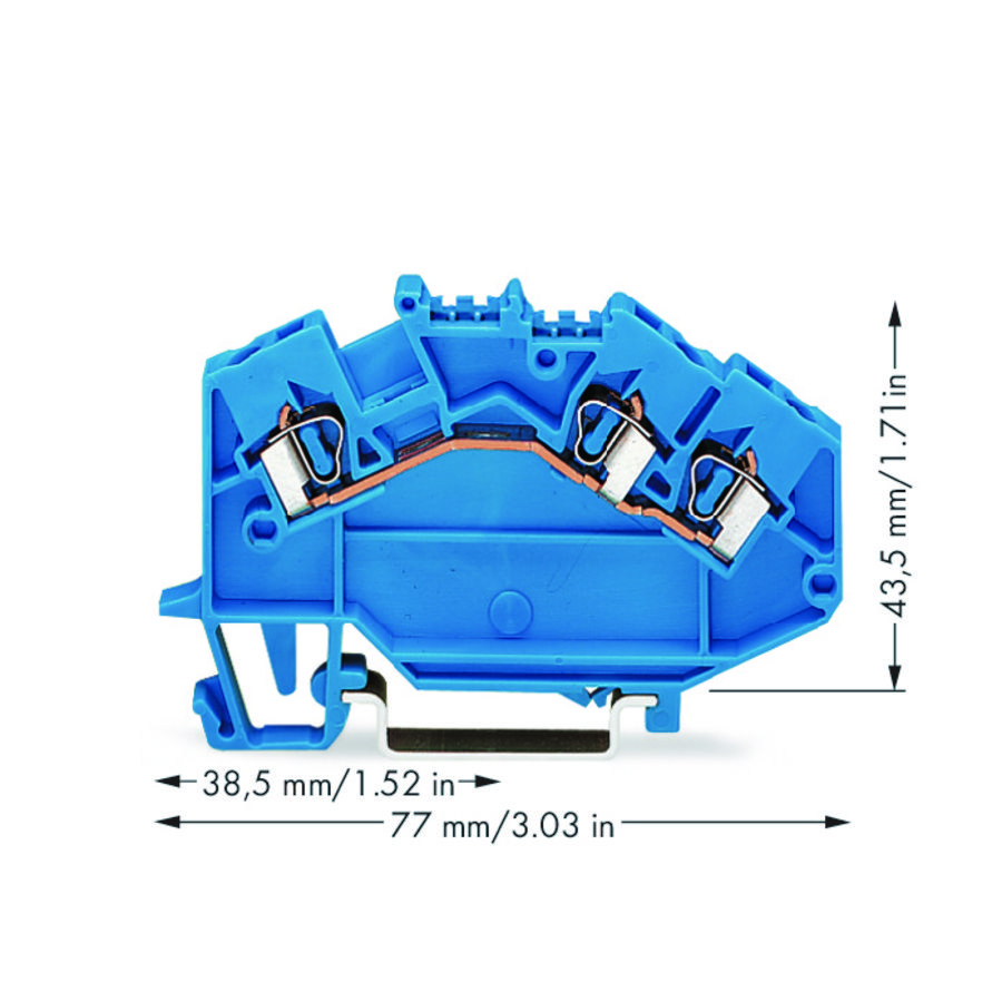 3-draads rijgklem 2,5mm² geschikt Ex i-toepassingen VVE=50