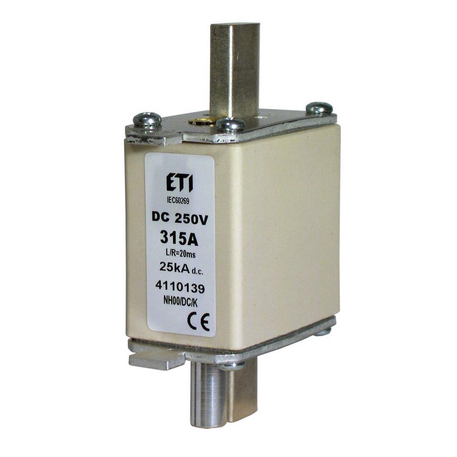 Zekering NH00 250A/250V DC VVE=3