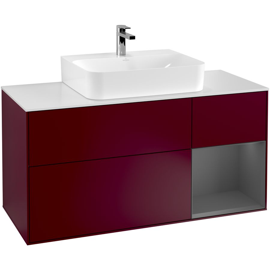 Wastafelonderkast Finion 1200x603x501mm Peony Matt Lacquer F171GKHB