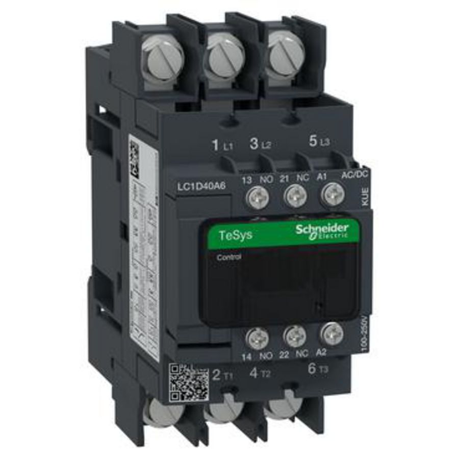 Contactor TeSys Deca 3P 40A 440V AC3 100-250V ACDC ringogen