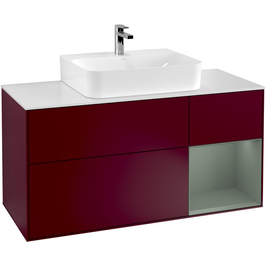 Wastafelonderkast Finion 1200x603x501mm Peony Matt Lacquer F171GMHB