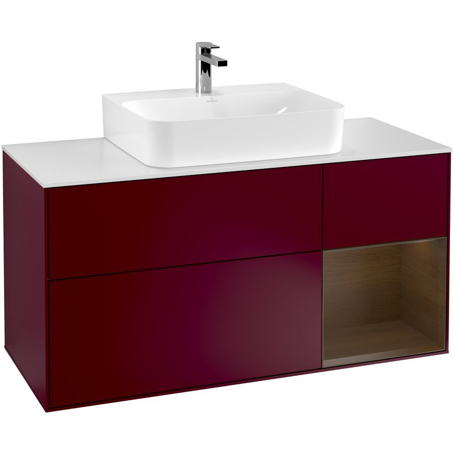 Wastafelonderkast Finion 1200x603x501mm Peony Matt Lacquer F171GNHB