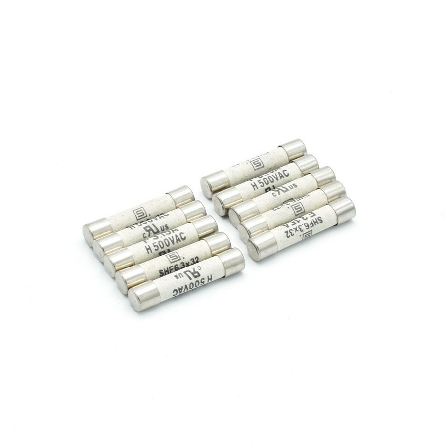 Set a 10st. CAS3 zekering 00685F3.15A 6.3X32MM H500VAC