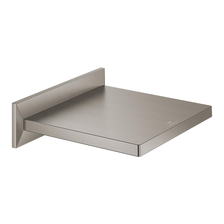 Allure brilliant waterval uitloop (wand) hard graphite geborsteld (mat donker grijs) (Spa colors coll.)