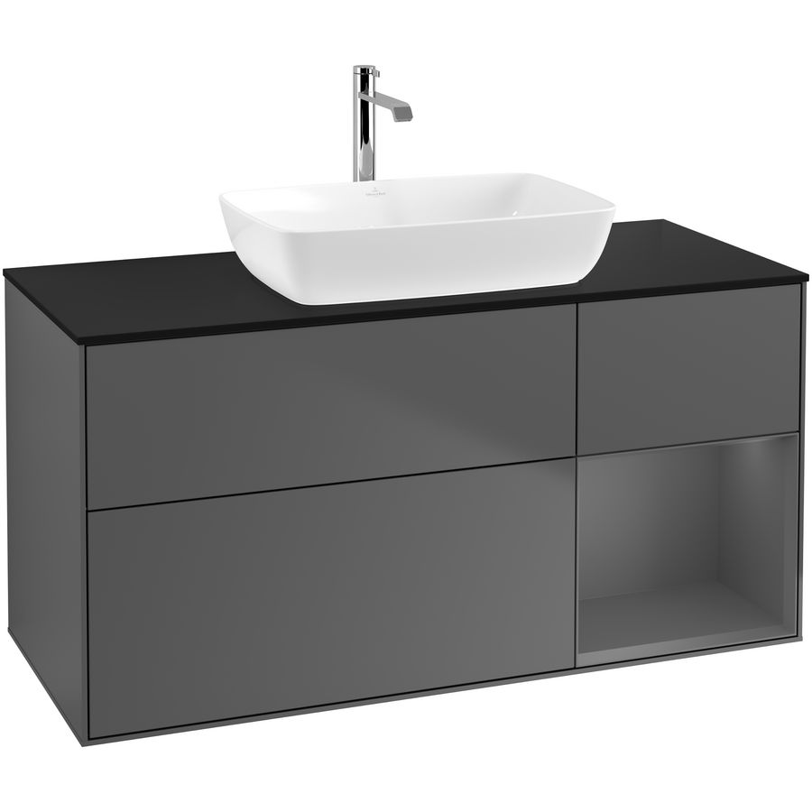 Wastafelonderkast Finion 1200x603x501mm Antr. Matt Lacquer F832GKGK