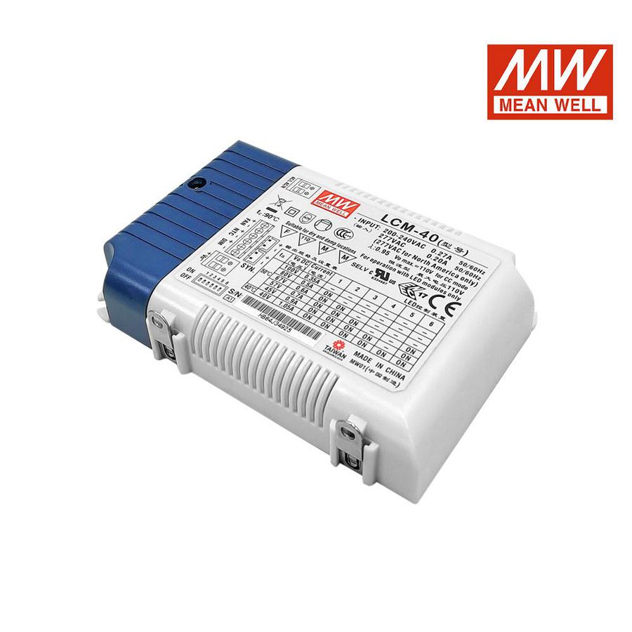 Meanwell LCM-40 350 1050mA 40W IP20 1-10V dimbaar