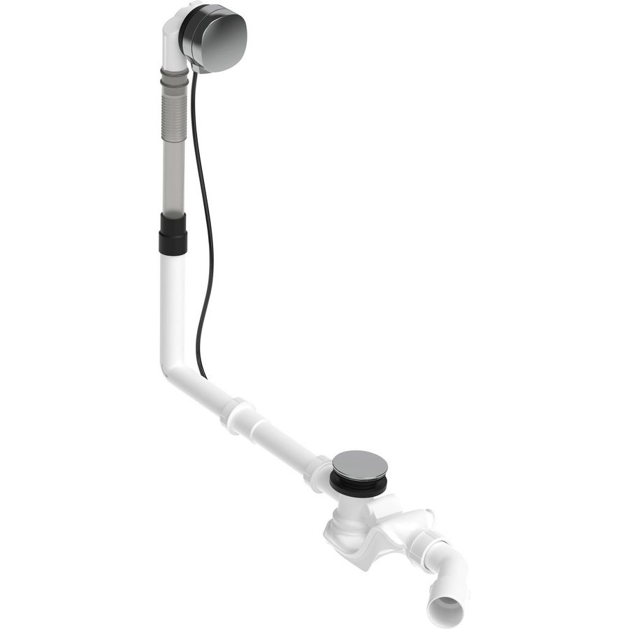 Af- en overloopgarnituur m inlaat Chroom 400x80x450mm