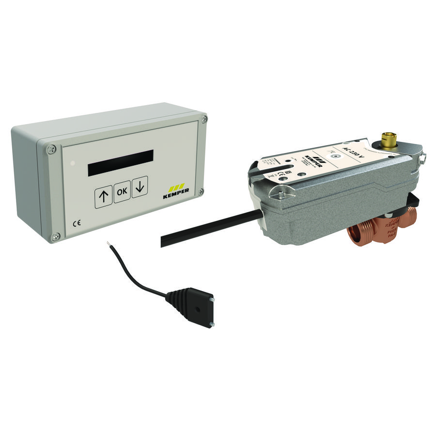 Lekdetectiesysteem met veerretour-servomotor DN15