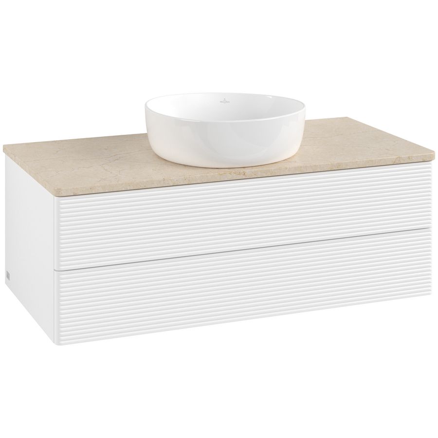 Wastafelonderkast Antao 1000x360x500mm White Matt Lacquer L20113MT