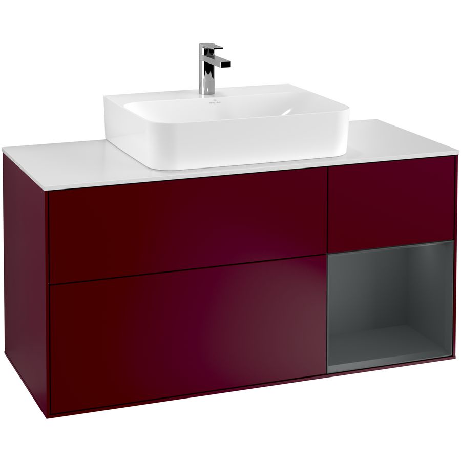 Wastafelonderkast Finion 1200x603x501mm Peony Matt Lacquer F171HGHB