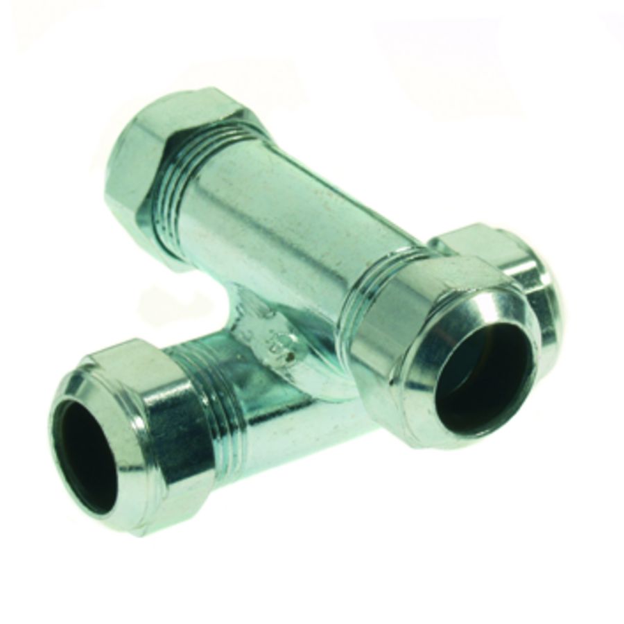 Passeerkruisstuk knel messing verzinkt 22x15x22x15mm 120