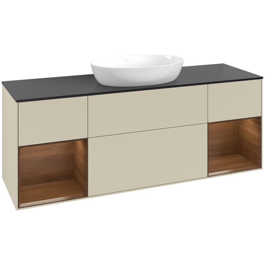 Wastafelonderkast Finion 1600x603x501mm S.Grey Matt Lacquer FD02GNHJ