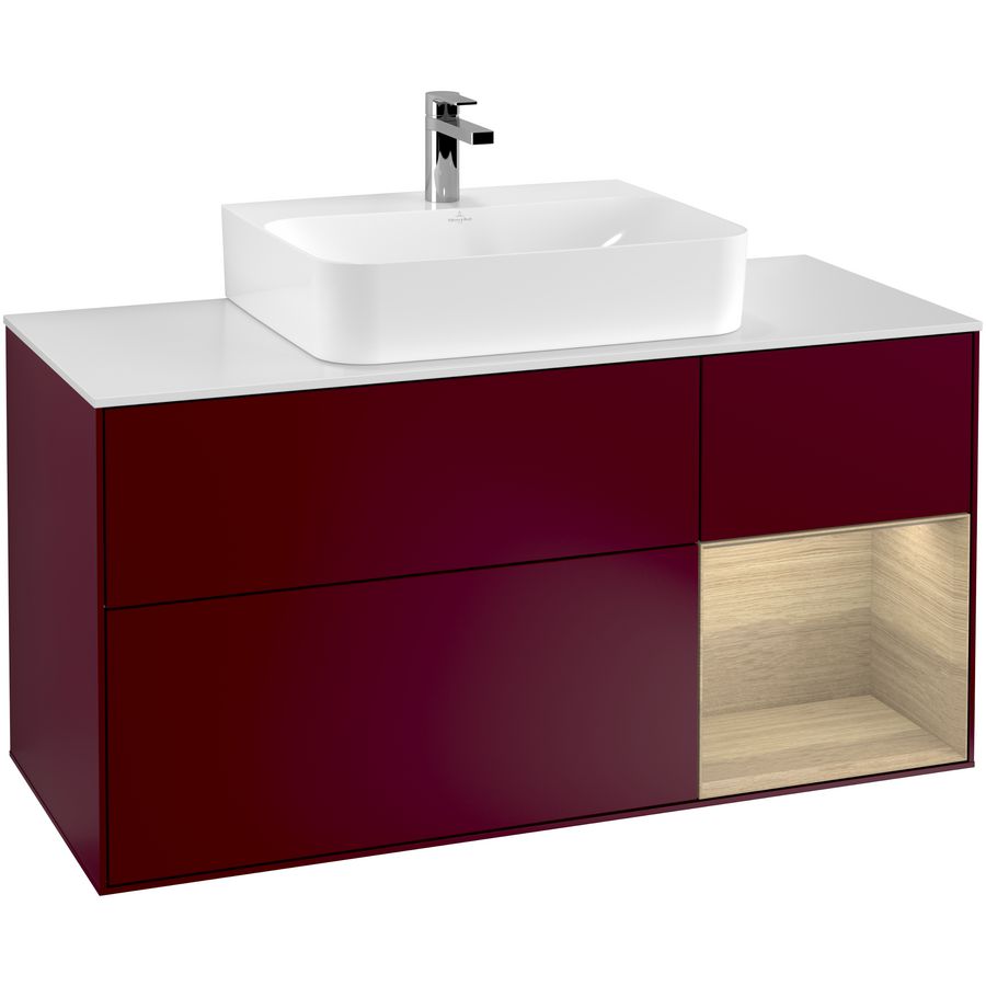 Wastafelonderkast Finion 1200x603x501mm Peony Matt Lacquer F171PCHB