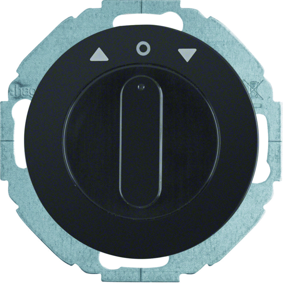 Jaloezieschakelaar 1-p + centraalstuk Serie R.classic zwart