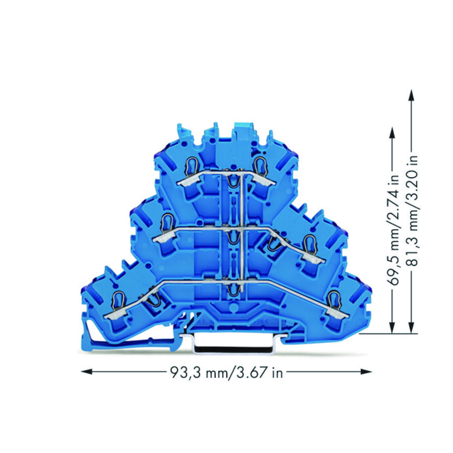 3-etageklem 6-draads rijgklem N blauw 2002-3209 VVE=50