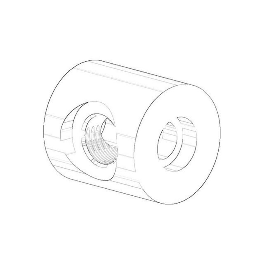 Houder voor handoekring 22x22x23mm chr