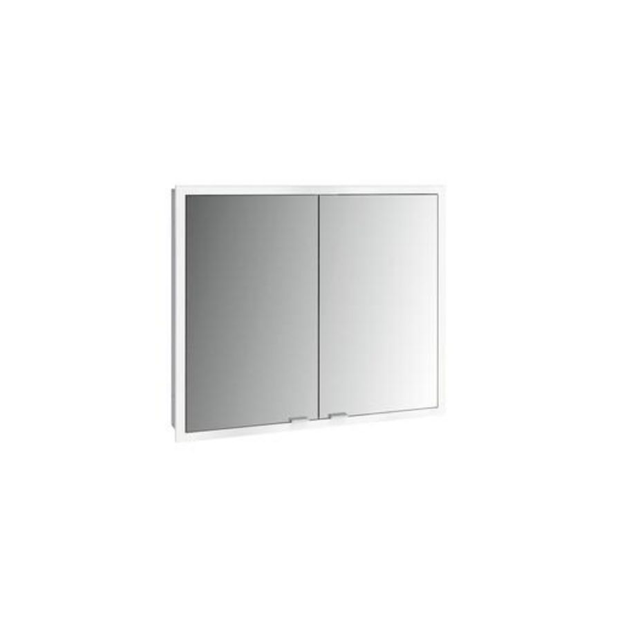 Prime slim LED spiegelkast 800mm 2 deuren inbouw alu/spiegel