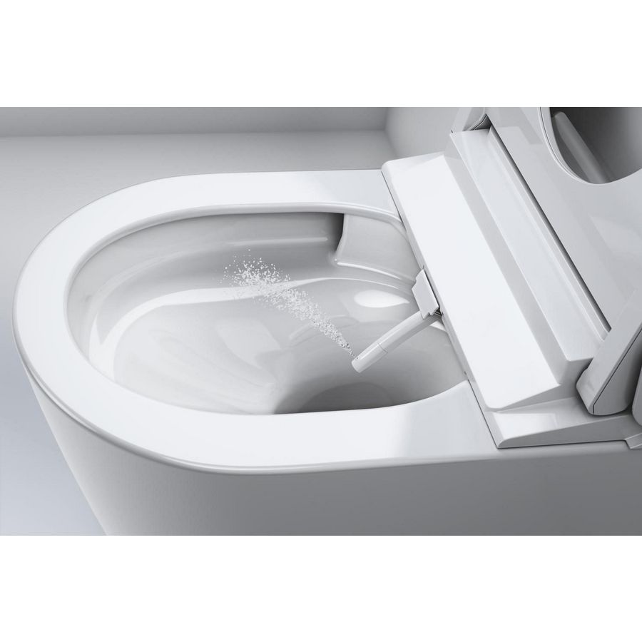 Sensia douche-wc / wandcloset met douche /zonder fohn randlloos wit incl. afstandsbediening