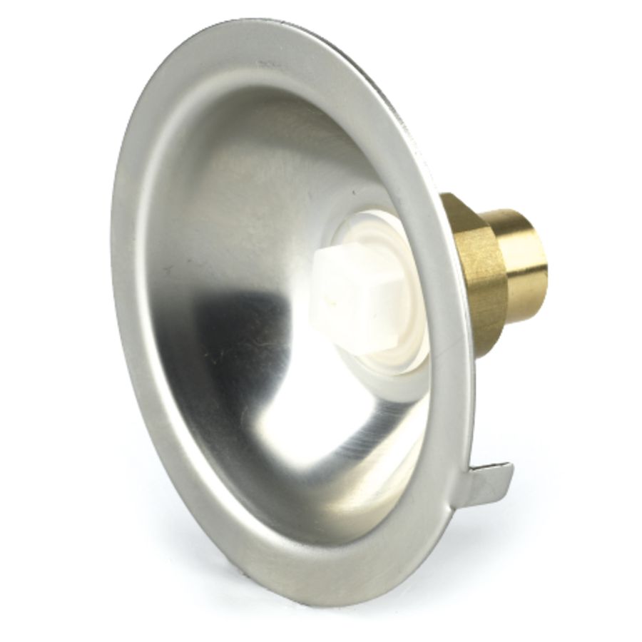 Gevelkom 1/2"bn.x15mm cap. RVS G1001