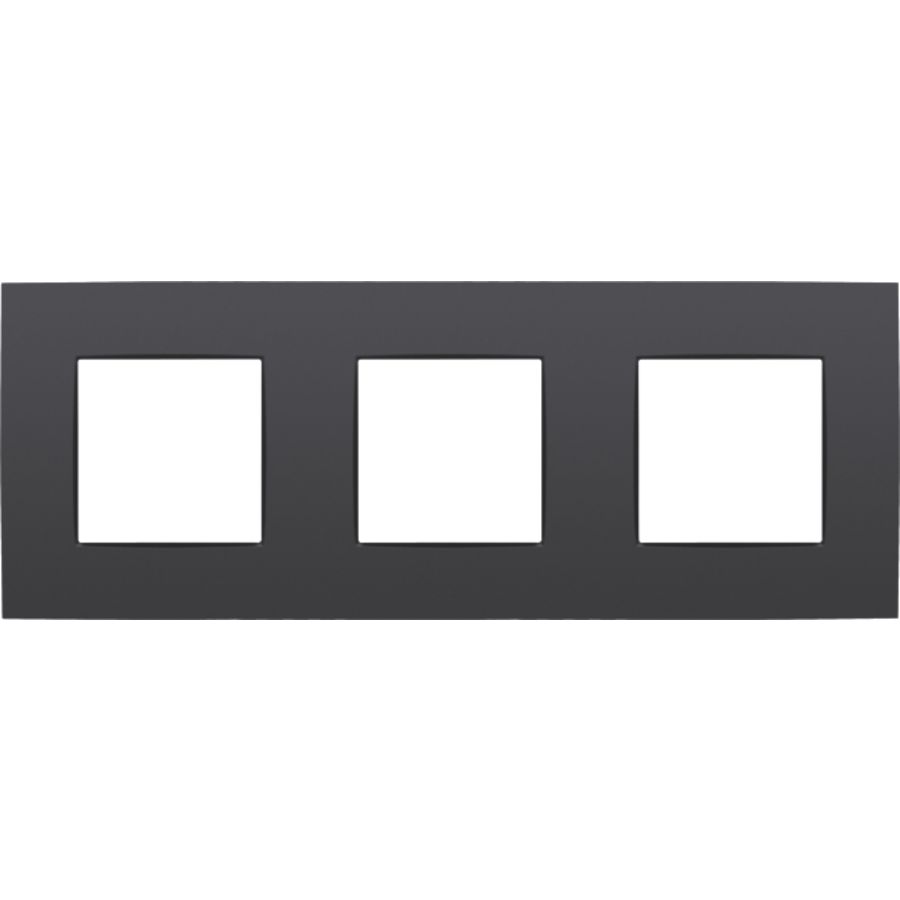 3-Voudige afdekplaat 71mm centerafst. Int. anthracite