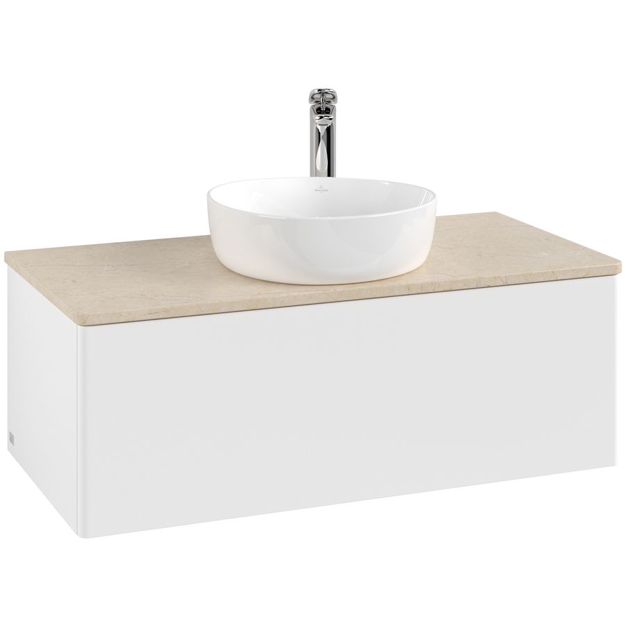 Wastafelonderkast Antao 1000x360x500mm White Matt Lacquer L31053MT