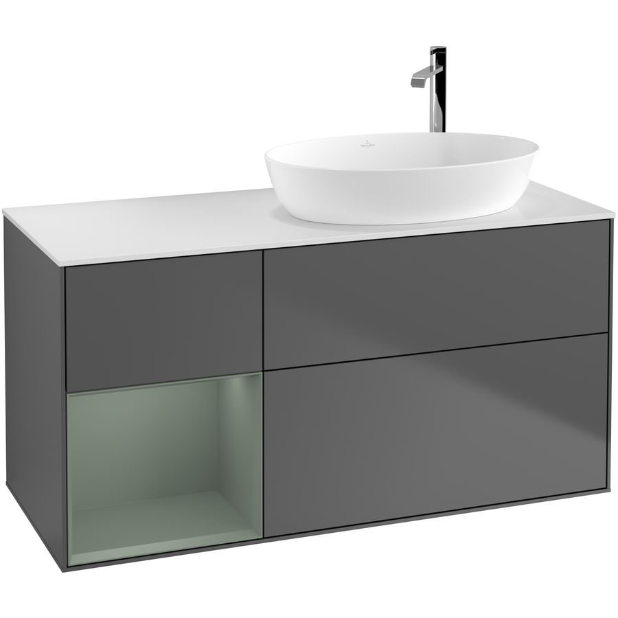 Wastafelonderkast Finion 1200x603x501mm Antr. Matt Lacquer F921GMGK