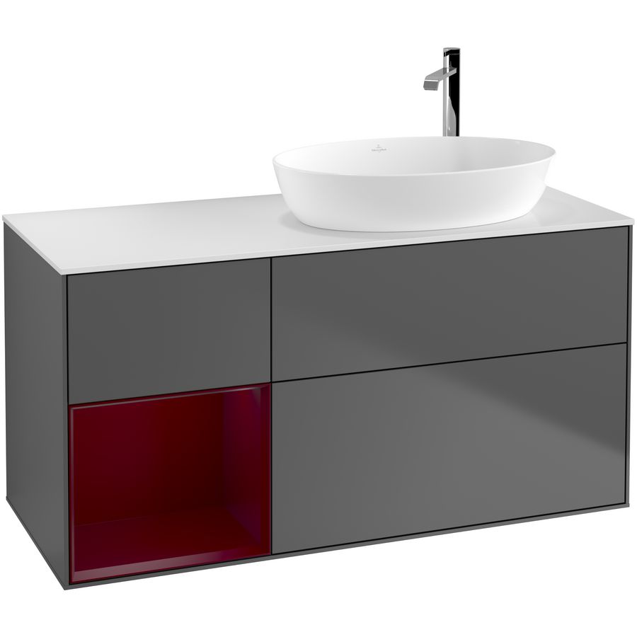 Wastafelonderkast Finion 1200x603x501mm Antr. Matt Lacquer F921HBGK