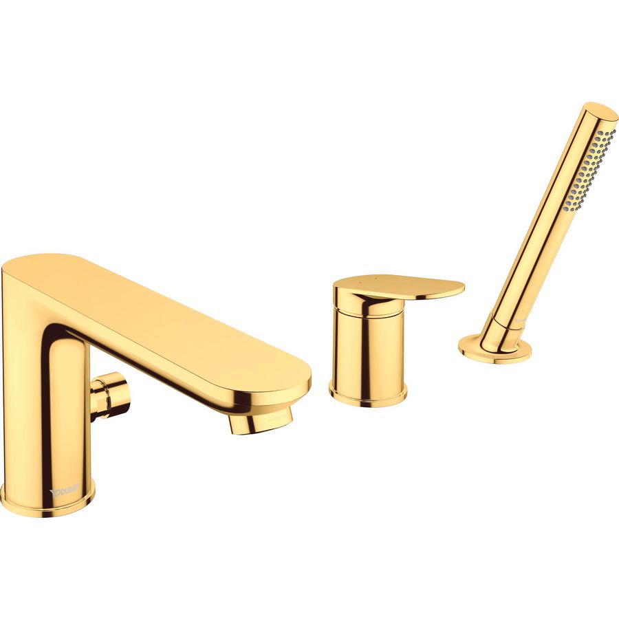 Wave 3-gats badmengkraan goud gepolijst sprong 200mm
