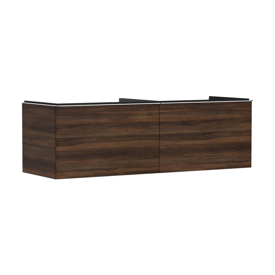 Onderkast Dark Walnut 1560x550mm 2x la voor consoles greepkleur chroom Xelu Q 54073000