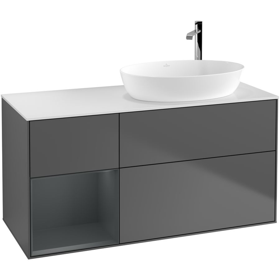 Wastafelonderkast Finion 1200x603x501mm Antr. Matt Lacquer F921HGGK
